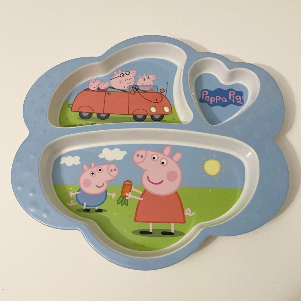 Peppa Pig 3 Section Plate Plastic by Zak! Designs